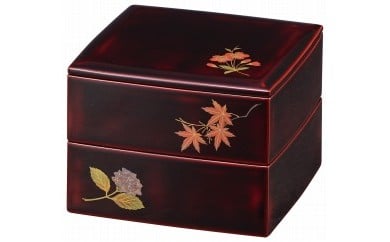 輪島塗 二段小重(四季草花蒔絵) 424665 - 石川県輪島市