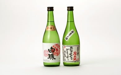 A-1　地酒　純米酒「のんでみてちょ」と本醸造酒「白珠（しらたま）」のセット 212204 - 岐阜県川辺町