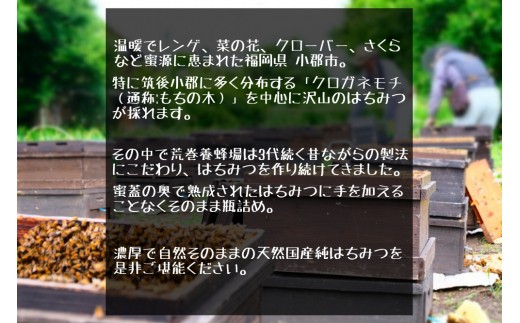 国産天然純はちみつ「さくら」1kg