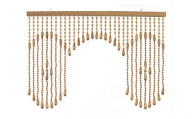 伝統の珠のれん、A-60ベージュ85x60cm 345788 - 兵庫県小野市
