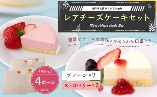 レアチーズケーキ 各2個 プレーン ストロベリー 2セット 江口製菓 株 福岡県古賀市 ふるさと納税 ふるさとチョイス