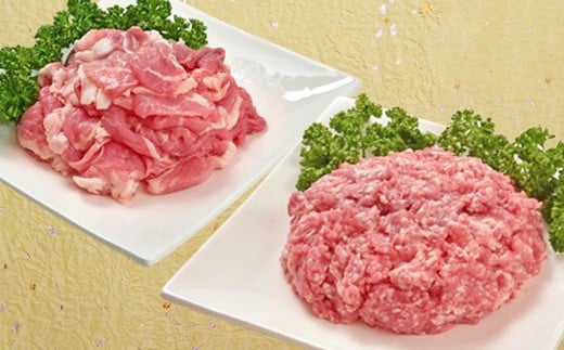 I-2 県産豚肉房総オリヴィアポークこま切れ・挽肉セット3kg