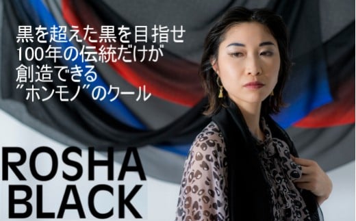 【K674】【絽紗】はじめてのROSHA-BLACK　シルク100%　黒の中の黒　漆黒ストール 582393 - 新潟県五泉市