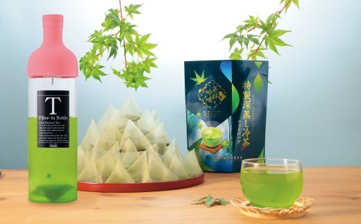【緑茶水出し】耐熱ボトルと冷茶（4g×62袋入）セット  n0181