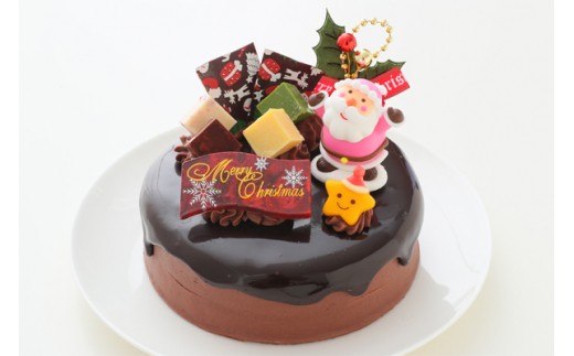 2022 クリスマスケーキ ドリップ クリスマス チョコケーキ 5号 ホール型 _0N36