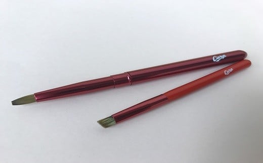 熊野化粧筆　カープリップブラシ、アイブロウブラシセット 372822 - 広島県熊野町