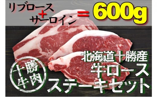 北海道 十勝牛ステーキセット（サーロイン180g×2・リブロース240g）【 牛肉 肉 国産牛 国産 牛 北海道 十勝 幕別 ふるさと納税 送料無料 】 [№5749-0376] 1370554 - 北海道幕別町