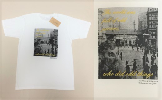 M-1 「月と6ペンス」グラフィックTシャツ 白 S