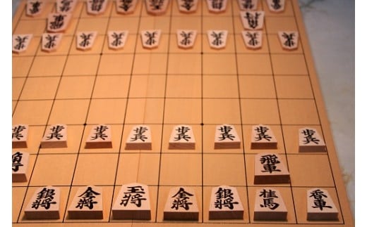 05D8002　将棋駒と将棋盤のセット(押駒・折盤)