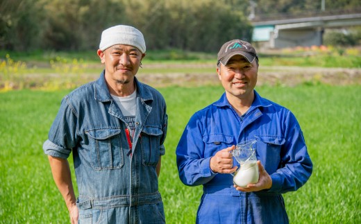 塩職人：田野屋塩二郎さん（左）と酪農家：竹村英久さん（右）