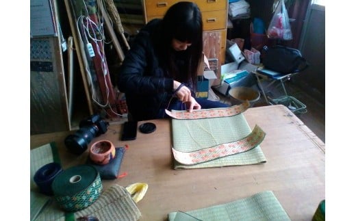 畳工場見学と手縫いミニうすべり製作体験（１名分） 228980 - 埼玉県吉見町