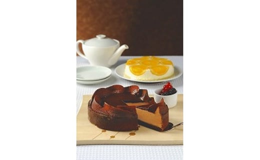 濃厚チョコレートケーキとさわやかオレンジレアチーズケーキセット 福島県飯舘村 ふるさと納税 ふるさとチョイス