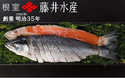 A-42007 ＜鮭匠ふじい＞紅鮭新巻鮭1.2kg 222483 - 北海道根室市