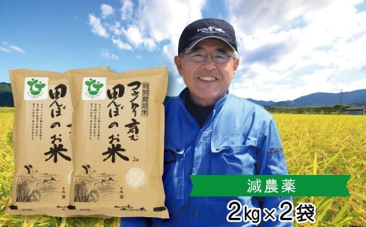 B-20 【令和3年産】特別栽培米 コウノトリ育む田んぼのお米 2kg×2袋〈村上ファーム〉
