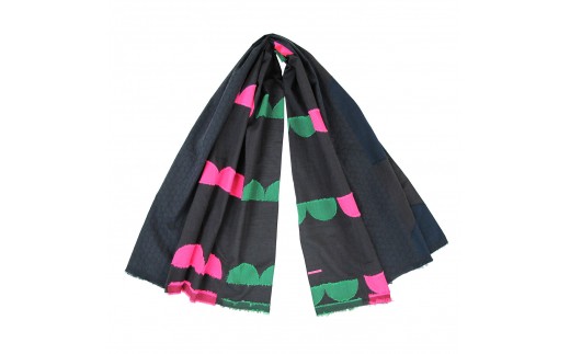 【POLS】コットン・ カットジャカードストール （SC-0001-GRY）（50-15）