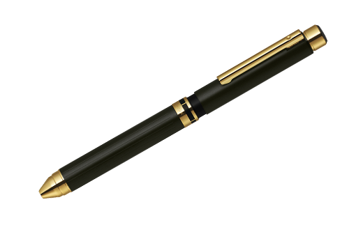 「シャーボX　TS10」4軸ボールペン（色：ブラックゴールド）　