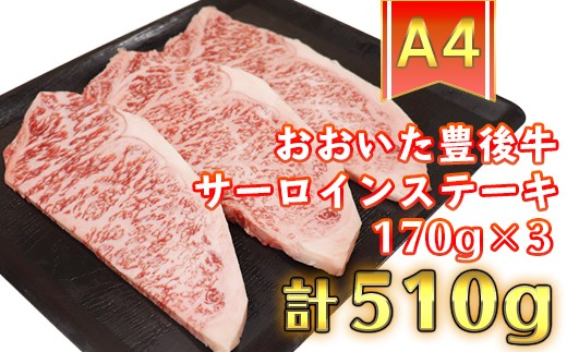 おおいた豊後牛サーロインステーキ510g(170g×3枚)<105-C0009> 231659 - 大分県杵築市