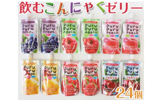 No 049 飲むこんにゃくゼリー 24個 蒟蒻ゼリー 食物繊維 コラーゲン 福島県 特産品 福島県桑折町 ふるさと納税 ふるさとチョイス