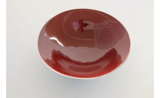 辰砂釉の陶芸作品「鉢」【18017】