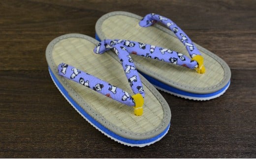雪丸草履 子ども用 ブルー（5寸5分・16.5cm）規