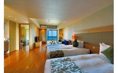 【長期滞在プラン】ムーンオーシャン宜野湾ホテル&レジデンス デラックスツインに6泊7日のご宿泊(朝食付き)