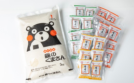 本格 フリーズドライ みそ汁 24食3種 & 森のくまさん ( 米 ) 小セット