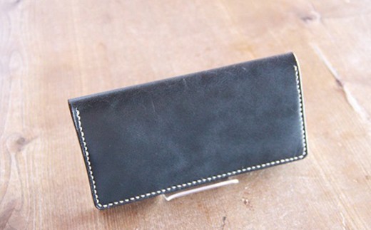 手作りレザーの長財布(ブラック) YS01【1088777】 - 大分県日出町 