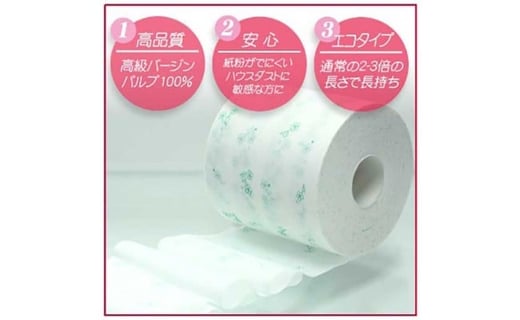 ２ケースセット ３倍長持ち トイレットペーパー サンハニー 花柄グリーン ２ケース 高知県高知市 ふるさと納税 ふるさとチョイス