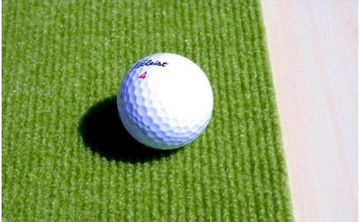ゴルフ練習用・高速BENT-TOUCHパターマット90cm×3ｍと練習用具（パター