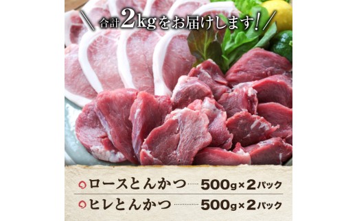 37 宮崎県産 とんかつ用 豚肉セット ロース ヒレ 合計2kg 宮崎県都農町 ふるさと納税 ふるさとチョイス