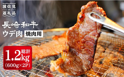 ウデ 1.2kg 600g×2P 長崎和牛 [YA12] 235091 - 長崎県波佐見町