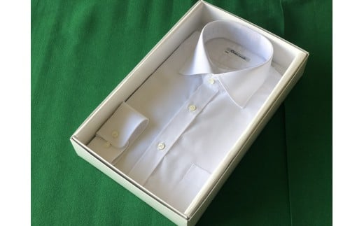 オーダーワイシャツ　-川西町産貝ボタンを使用-【生地：ノーアイロン】　貝釦 パターンオーダー Yシャツ 形態安定加工 ビジネス 日本製