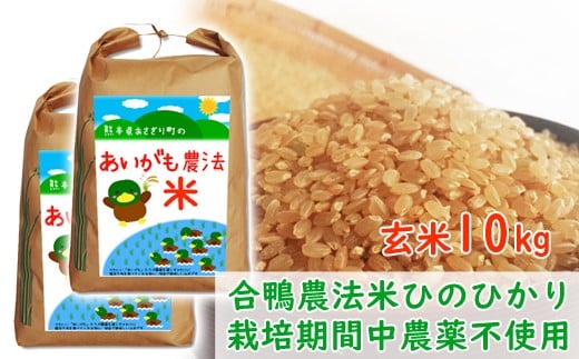 令和5年産 熊本県あさぎり町産 合鴨農法米ヒノヒカリ 玄米10kg(5kg×2袋) 395241 - 熊本県あさぎり町
