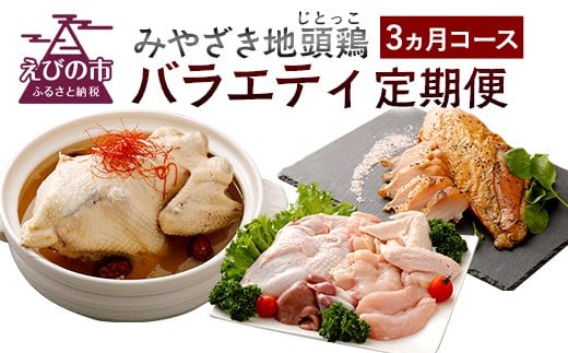 【定期便】みやざき地頭鶏（じとっこ）バラエティ定期便 3ヵ月コース