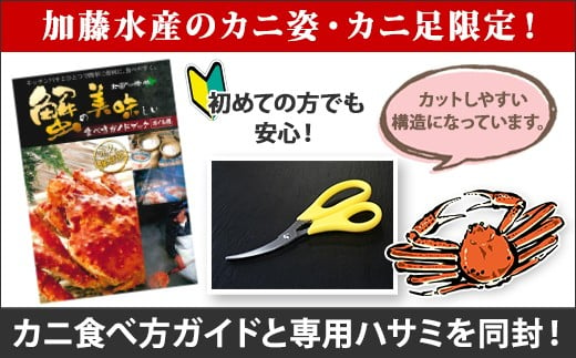 380 ボイル花咲蟹姿 800g 食べ方ガイド 専用ハサミ付 カニ かに 蟹