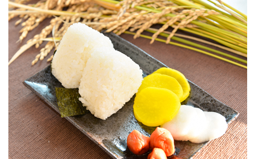 お米のおいしさを味わうならシンプルなおにぎりが一番。
さめてもおいしいお米です。