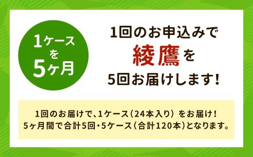 41-03 5ヵ月定期便 綾鷹 525ml PET 1ケース - 佐賀県鳥栖市｜ふるさと