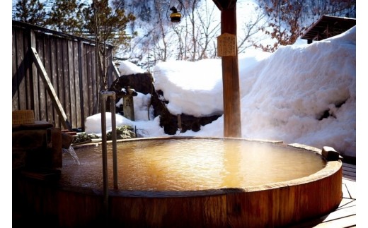 【日中温泉】ゆもとや　檜露天風呂「飯森の湯」源泉100％掛け流しの天然温泉です