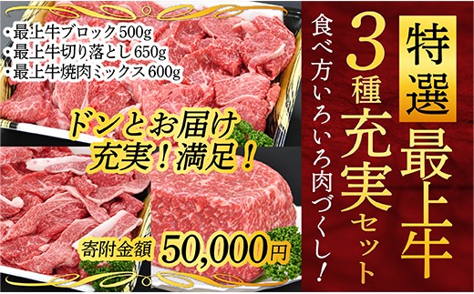 050-G001 特選最上牛3種充実セット