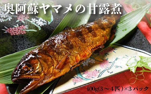 奥阿蘇 ヤマメ 甘露煮 100g×3パック 3～4匹 熊本県高森町産