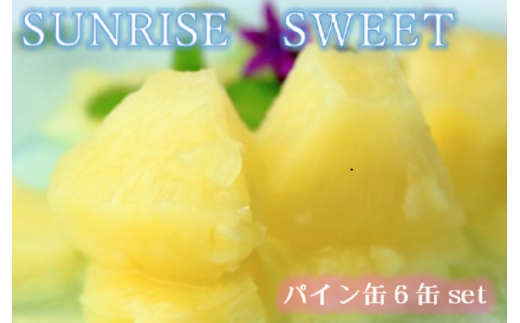 パインアップル缶詰【SUNRISE　SWEET】6缶セット