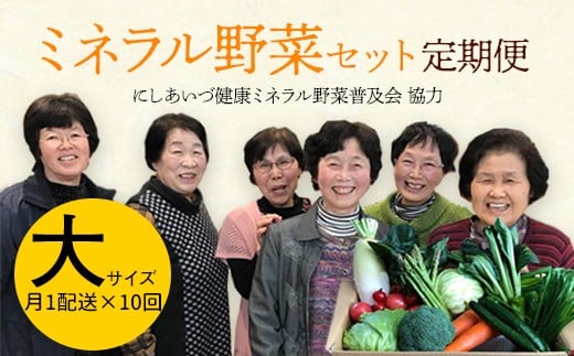 西会津ミネラル野菜セット定期便（大）10回 F4D-0124 584238 - 福島県西会津町