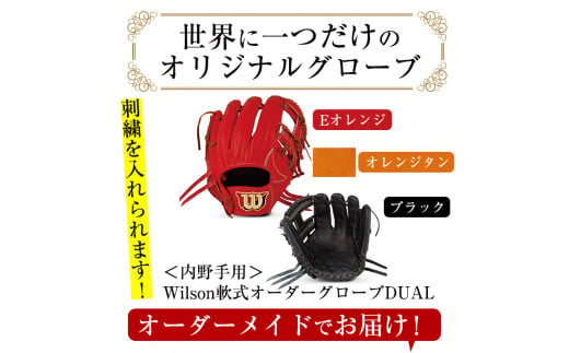 日本製 野球グローブ Wilson軟式オーダーグローブDUAL＜内野手用＞(サイズ6・1個) 阿久根市 特産品 デュアル スポーツ グラブ 袋付  箱入り オーダー【アクネスポーツ】12-5 - 鹿児島県阿久根市｜ふるさとチョイス - ふるさと納税サイト