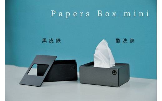 Graviron Papers Box Mini 酸洗鉄 ポケットティッシュケース 愛知県幸田町 ふるさと納税 ふるさとチョイス