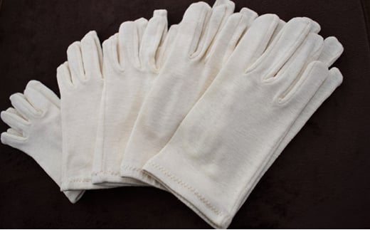 [№4631-1906]自然の肌触りオーガニックコットン手袋（1双）