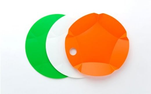 ｢すみだモダン｣チバプラスお皿まな板(白･橙･緑色)3色セット [№5619-0010]