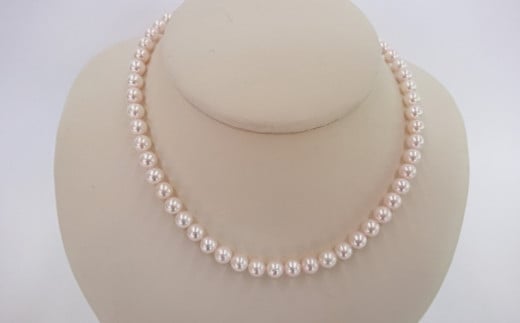 上品な色と輝きが素敵な 天然パールネックレス 本真珠 サイズ41cm素材SILV