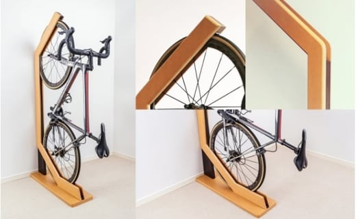 自転車 スタンド 木製