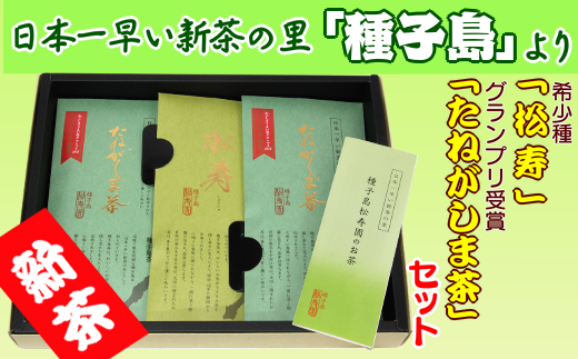 希少種【松寿】×1本とグランプリ茶【たねがしま茶】×2本の合計3本のセットです！