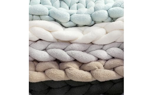 Cloudy Hand Knit Blanket Lサイズ ライトグリーン MWCA-001【1064363 